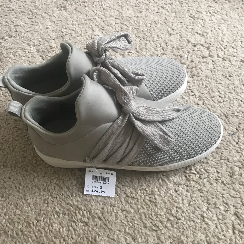 Girls’ Gray Lace Up Fashion Sneaker